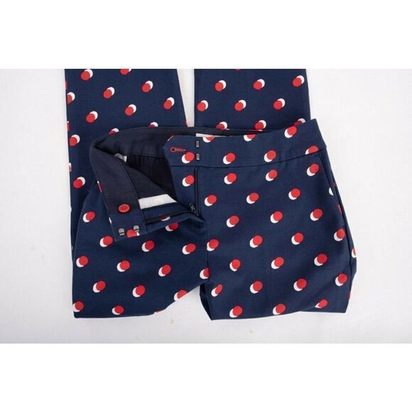 Boden Blue and Red Heart Print Trousers - Picture 6 of 9